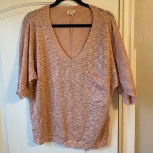 Pink sweater half sleeve